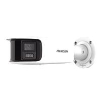 BALA IP PANORAMICA 8 MEGAPIXELES HIKVISION DS-2CD2T87G2-PLSU/SL(C)  2 LENTES 2.8 MM (180°) / IMAGEN A COLOR 24/7 (COLORVU) / POE / WDR 130° / IP67 / ACUSENSE / LUZ ESTROBOSCóPICA Y ALARMA AUDIBLE / 4