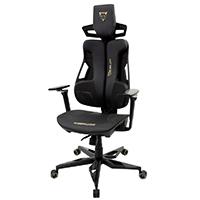 SILLA OCELOT GAMING OS-SCORPION/ VINIPIEL / BASE ALEACION DE ALUMINIO / DESCANSABRAZOS 4D / PISTON CLASE 4 / RECLINABLE 170 GRADOS / HASTA 150KG / COJINES LUMBAR Y CERVICAL / COLOR NEGRO