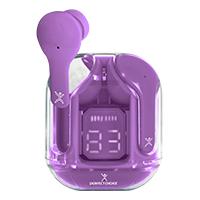 AUDIFONOS INALAMBRICOS BLUETOOTH TWS CON DISPLAY PERFECT CHOICE CLEARBEAT – MORADO