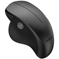 MOUSE INALMBRICO ERGONMICO SCROLL LATERAL QUARONI 3 SCROLL/RECEPTOR 2.4 GHZ/1200 DPI/PTICO/BAJO CONSUMO/NEGRO