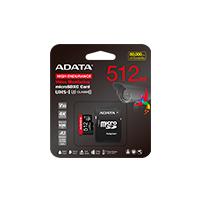 MEMORIA ADATA MICRO SDXC/SDHC 512GB UHS-I VIDEOVIGILANCIA 24/7 100MB/85MB 4K CLASE 10 U3 V30 A2 C/ADAPTADOR (AUSDX512GUI3V30SHA2-RA1)