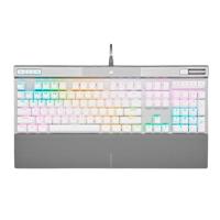 TECLADO CORSAIR K70 RGB PRO/ ÓPTICO-MECÁNICO/ LED RGB RETROILUMINADO /CORSAIR OPX/BLANCO/ TECLAS PBT BLANCAS/ INGLES (CH-910951A-NA)