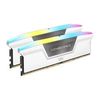 MEMORIA RAM CORSAIR DDR5 UDIMM VENGEANCE RGB 64GB 2 X 32GB 5200 MHZ C40 WHITE
