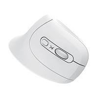 MOUSE VERTICAL INALAMBRICO 800 A 1200 DPI SILENCIOSO CONECTOR USB ERGONOMICO PERFECT CHOICE SNOUSE – BLANCO