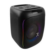 BOCINA MINI INALAMBRICA BLUETOOTH RECARGABLE PORTATIL LUZ RGB 30W FUNCION TWS 6.5 PULGADAS PERFECT CHOICE SAPARK – NEGRO