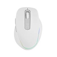 MOUSE INALAMBRICO 1000 A 1600 DPI RECARGABLE CONECTOR USB CLIC SILENCIOSO LUZ RGB ERGONOMICO PERFECT CHOICE LUMIER PRO – BLANCO