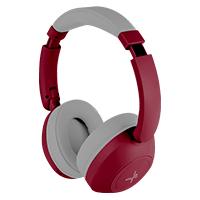 AUDIFONOS ON-EAR INALAMBRICOS PLEGABLES MANOS LIBRES CON BT PERFECT CHOICE SOUNDIA – ROJO