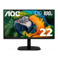 MONITOR LED AOC 22B2HM2 / COLOR NEGRO / PANEL VA 21.5 / HDMI Y VGA / ASPECTO 16:9 / TIEMPO DE RESPUESTA 4MS / VESA 100X100 MM / 1920 X 1080 / 100  HZ / CONTRASTE 20,000,000:1 / BRILLO 250 CD/M2