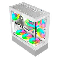GABINETE GAMER BALAM RUSH TANK SUPER 9200TB / MEDIA TORRE / ATX – MICRO ATX – ITX / PANELES REMOVIBLES CRISTAL TEMPLADO / 3X VENTILADORES ARGB / SOPORTE DE ENFRIAMIENTO / BLANCO / BR-938730