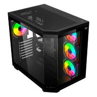 GABINETE GAMER BALAM RUSH TANK MASTER 9600TB / MEDIA TORRE / ATX – MICRO ATX – ITX / PANELES REMOVIBLES CRISTAL TEMPLADO / 4X VENTILADORES ARGB / SOPORTE PARA ENFRIAMIENTO / NEGRO / BR-938679