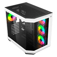 GABINETE GAMER BALAM RUSH TANK MASTER 9600TB / MEDIA TORRE / ATX – MICRO ATX – ITX / PANELES REMOVIBLES CRISTAL TEMPLADO / 4X VENTILADORES ARGB / SOPORTE P/ ENFRIAMIENTO / BLANCO C/ NEGRO / BR-938693