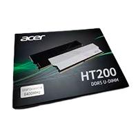 MEMORIA RAM ACER HT200 UDIMM DDR5 64GB 2X32GB 6400 MHZ PC/COLOR PLATA GAMING BL.9BWWA.464