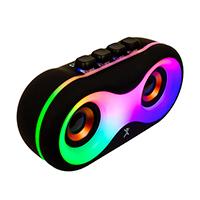 BOCINA INALAMBRICA BLUETOOTH RECARGABLE CON TECLAS MECANICAS PORTATIL LUZ RGB PERFECT CHOICE OWTY – NEGRO