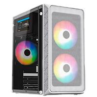 GABINETE ACTECK DOOM PRO MESH GI730M / MINI TORRE / MINI ITX, MICRO ATX / FUENTE DE PODER 600 W / PANEL CRISTAL TEMPLADO / VENTILADOR FRGB / 3 AÑOS DE GARANTIA / BLANCO / AC-939256