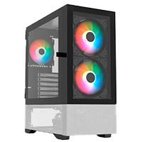 GABINETE GAMER BALAM RUSH NITROX CRYSTAL 5500 CBW / MEDIA TORRE / ATX, M-ATX, MINI ITX / PANEL REMOVIBLE CRISTAL TEMPLADO / VENTILADOR ARGB / BLANCO Y NEGRO / BR-938921