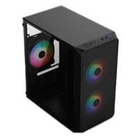 GABINETE ACTECK DOOM PRO MESH GI730M / MINI TORRE / MINI ITX, MICRO ATX / FUENTE DE PODER 600 W / PANEL CRISTAL TEMPLADO / VENTILADOR FRGB / 3 AÑOS DE GARANTIA / NEGRO / AC-939249