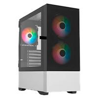 GABINETE GAMER BALAM RUSH NITROX AIRCOOL 5500 ABW / MEDIA TORRE / ATX, M-ATX, MINI ITX / VENTILADOR ARGB / PANEL REMOVIBLE CRISTAL TEMPLADO / SOPORTE ENFRIAMIENTO LIQUIDO / NEGRO Y BLANCO / BR-938914