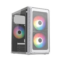GABINETE ACTECK DOOM PRO CRYSTAL GI730C / MINI TORRE / MINI ITX, MICRO ATX / FUENTE 600 W / PANEL CRISTAL TEMPLADO / 3 VENTILADORES / 3 AÑOS GARANTIA / BLANCO / AC-939232