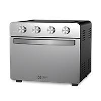 FREIDORA DE AIRE CON HORNO MIRATI HOME DE 25 LITROS CON 10 FUNCIONES, 1600 W, CONTROL CON PERILLA, ACERO INOXIDABLE, 4 PERILLAS AJUSTABLES, TEMPERATURA DE 80C - 230C