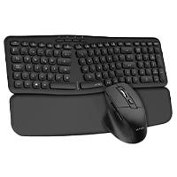KIT TECLADO Y MOUSE ACTECK CREATOR ULTRA CONFORT MK650 / INALAMBRICO / MEMBRANA / ERGONOMICO / REPOSABRAZOS / NEGRO / AC-939867