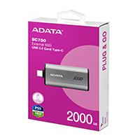 UNIDAD DE ESTADO SOLIDO EXTERNO 2TB ADATA SC750 PORTATIL USB TIPO C NEGRO WINDOWS MAC LINUX ANDROID PS4/5 XBOX SERIES X S (SC750-2000G-CCBK)
