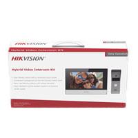 KIT DE VIDEOPORTERO ANALÓGICO HIKVISION  DE METAL / IP A 4 HILOS CON FUNCIÓN DE LLAMADA A APP HIK-CONNECT / MONITOR SE CONECTA A INTERNET POR CABLE O WIFI Y POR 4 HILOS AL FRENTE DE CALLE IP65 / EXPA