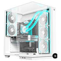 GABINETE GAMER BALAM RUSH TANK MAJESTIC 7600 / MEDIA TORRE / ATX/MICRO ATX- MINI ITX / VENTILADORES ARGB / TRIPLE PANEL DE CRISTAL TEMPLADO / BLANCO / BR-941501