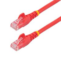 CABLE DE RED DE 0.5M ROJO CAT6 UTP ETHERNET GIGABIT RJ45 SIN ENGANCHES STARTECH