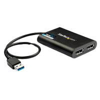 ADAPTADOR DE VIDEO EXTERNO USB 3.0 A DISPLAYPORT DOBLE 4K60 DISPLAYLINK - CABLE CONVERTIDOR USB 3.0 A DP DE VIDEO PARA MAC Y WINDOWS STARTECH