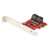 TARJETA PCIE CONTROLADORA SATA DE 4 PUERTOS - TARJETA DE EXPANSIóN PCI EXPRESS SATA - 6GBPS - PERFIL BAJO/COMPLETO - CONECTORES SATA APILADOS - ASM1164 SIN RAID STARTECH