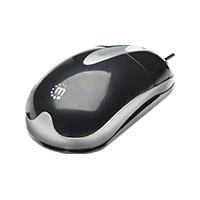 MOUSE OPTICO, MANHATTAN, 177016, USB NEGRO/PLATA