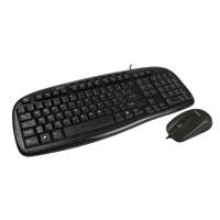 KIT TECLADO Y MOUSE ALAMBRICOS CONECTOR USB IDEAL PARA USUARIOS DIESTROS Y ZURDOS EASY LINE BY PERFECT CHOICE BALANCE – NEGRO