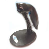 LECTOR DE CODIGO DE BARRAS EC LINE EC-LS-9620, NEGRO, LASER, USB, 1D, 200 LECTURAS POR SEGUNDO, AUTOMATICO O MANUAL, INCLUYE BASE