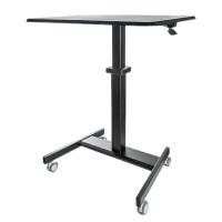 ESCRITORIO MVIL DE TRABAJO DE PIE - MESA ERGONMICA/PORTTIL CON AJUSTE DE ALTURA/BLOQUEO - ESTACIN DE TRABAJO/CARRO AJUSTABLE CON RUEDAS PARA COMPUTADORA/LAPTOP - PROFESOR/ESTUDIANTE STARTECH