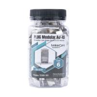 LINKEDPRO BY EPCOM / BOTE CON 100 PIEZAS DE PLUG MODULAR RJ45 CAT6 BLINDADO CON PIN DE TIERRA, CHAPADO DE ORO A 30 MICRAS PARA DURABILIDAD EXTREMA