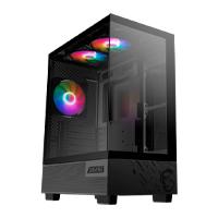 GABINETE GAMING MSI PAGPANOM110A / MEDIA TORRE / ATX/MICRO ATX/MINI ITX/ NEGRO/ SIN FUENTE/PC/GAMER