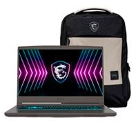 PORTATIL GAMER MSI THIN 15 B2RVE / 15.6 FHD 144HZ / INTEL CORE 7 240H HASTA 5.2 GHZ / DDR4 16GB (8GB*2) / 512 SSD / NVIDIA RTX 4050 GDDR6 6GB / WIN 11 HOME / INCLUYE BACKPACK