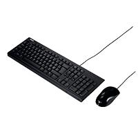 KIT ASUS U2000, TECLADO Y MOUSE ALAMBRICO USB, CABLE 1.5M, 105 TECLAS, 1000 DPI, COLOR NEGRO