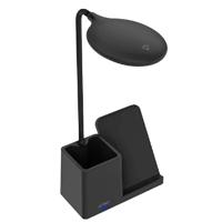 CARGADOR ACTECK ENERGON LUMIMATE CI722 / DE ESCRITORIO / LAMPARA LED / CARGA INALMBRICA QI / PORTALAPICES / 15 W / PARA SMARTPHONES / NEGRO / AC-937177